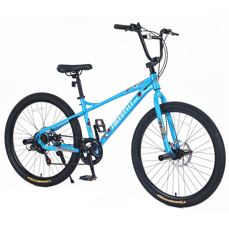 Freestyle Kids Bike Double Disc Brakes 26 Inch - Blue