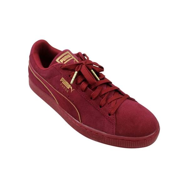 Shop Puma Suede Foil Fs Tibetan Red Gold Men S 366096 03 Size 9 5 Medium Overstock 27640596