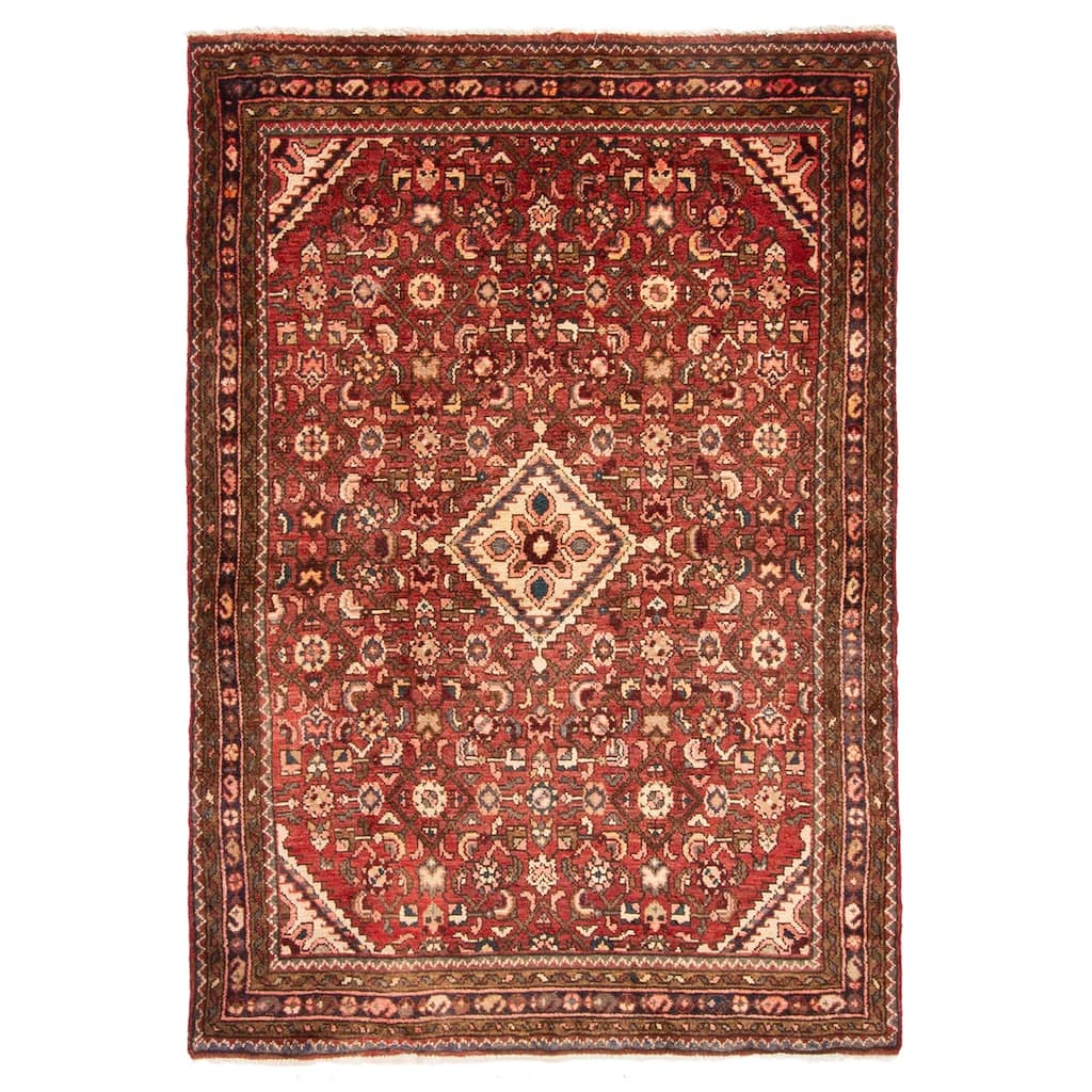 ECARPETGALLERY Hand-knotted Andelz Red Wool Rug - 3'7 x 5'3