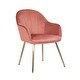 preview thumbnail 26 of 29, Carson Carrington Tavelsrum Velvet Dining Room Chair Rose