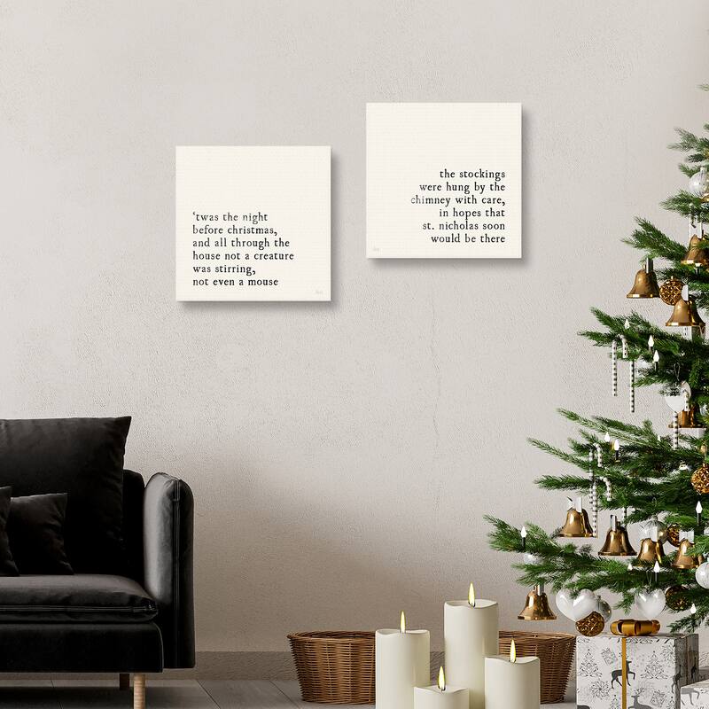 Simple Christmas I, Simple Christmas II Canvas Art Prints