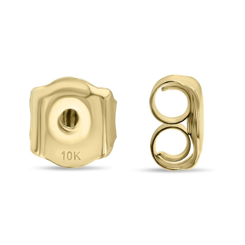 Marquee 1 Carat TW Round Black Diamond Solitaire Stud Earrings in 10K Yellow Gold