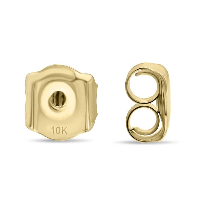 Marquee 3/4 Carat TW Round Black Diamond Solitaire Stud Earrings in 10K Yellow Gold