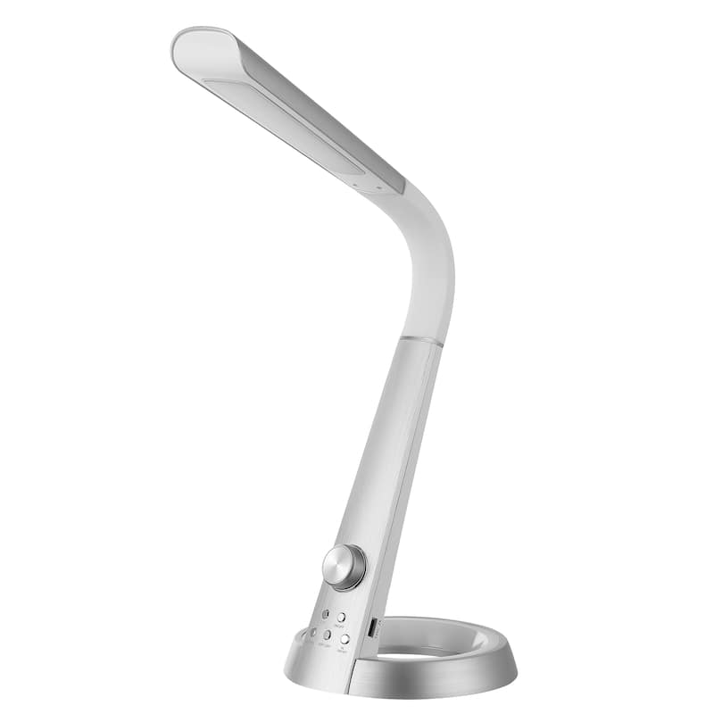 Dixon 19" Aluminum Contemporary Minimalist Adjustable Head Dimmable USB Charging LED Task Lamp, Black by JONATHAN Y - 18.5"