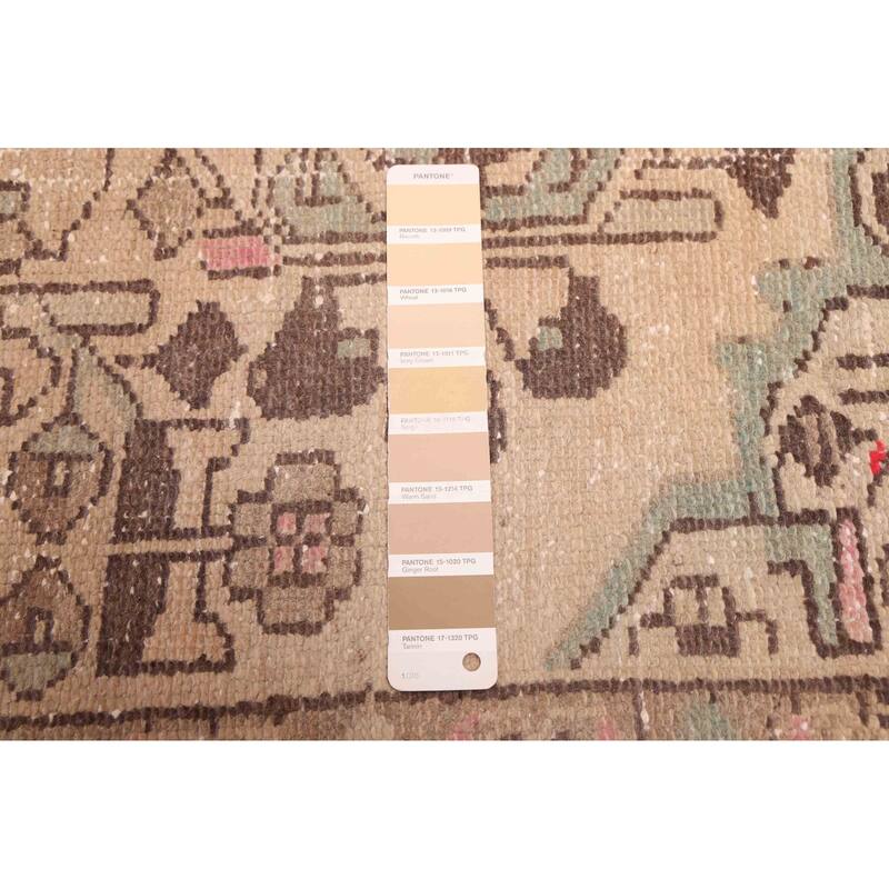 ECARPETGALLERY Hand-knotted Antalya Vintage Tan Wool Rug - 3'2 x 9'6