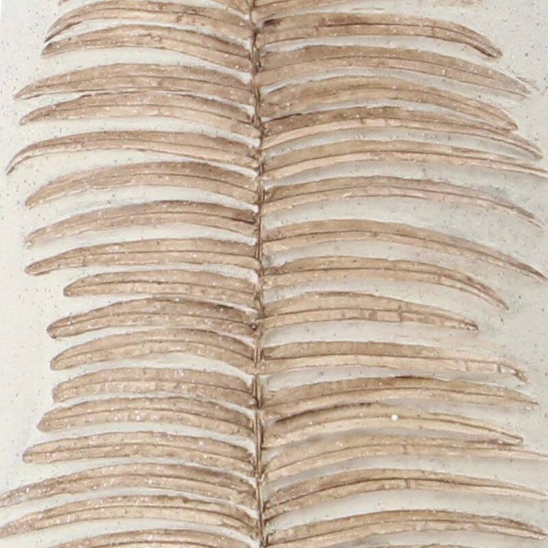 Polystone Leaf Decorative Vase - White - Roche River Decor