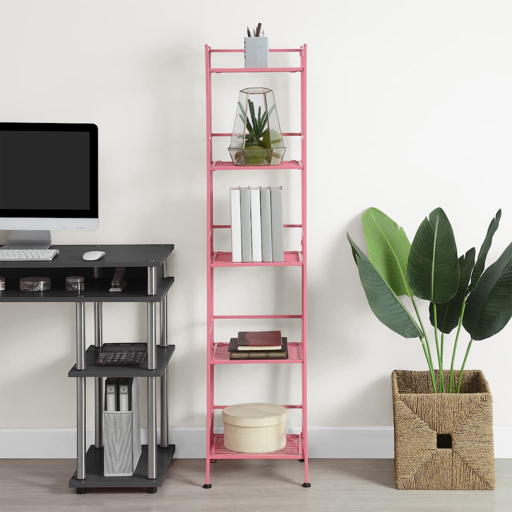Convenience Concepts Xtra Storage 5 Tier Folding Metal Shelf