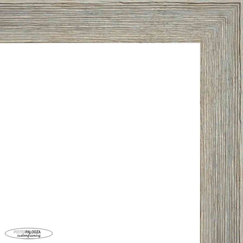 14x40 Distressed/Aged Contrast Grey Wood Picture Panoramic Frame - Panoramic Poster Frame