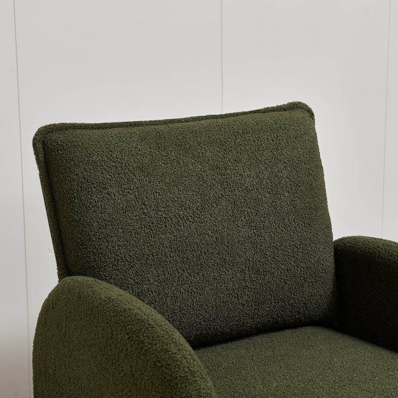 Modern Sherpa Accent Chair, Set of 1