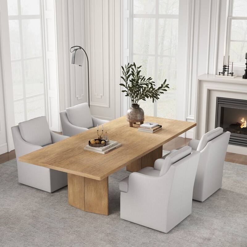 Upholstered Dining Chairs, Modern Kitchen Chairs Dinner Chairs with 4 Casters
