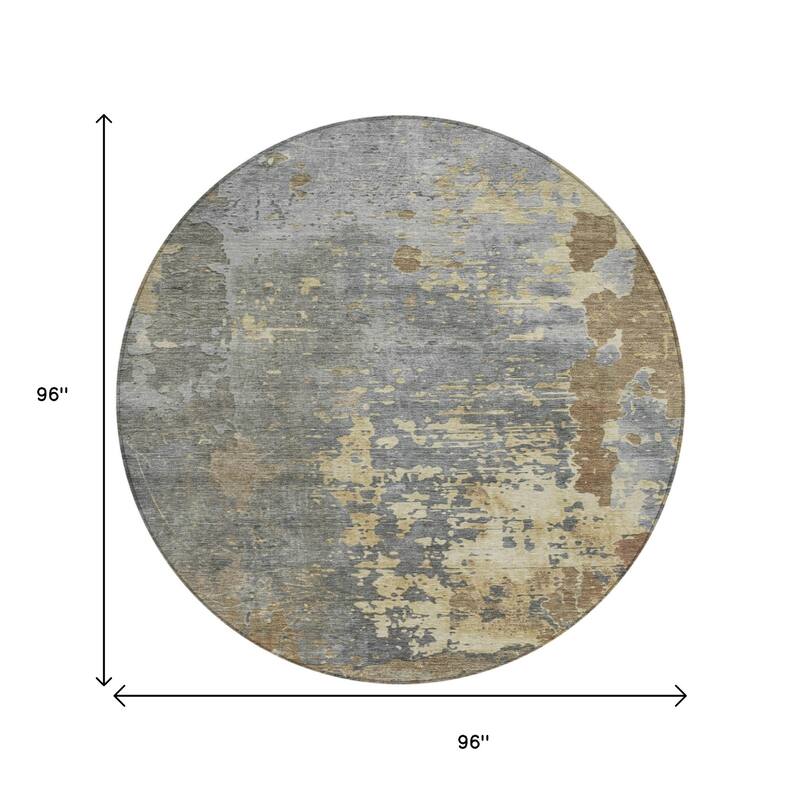 HomeRoots Abstract Transitional Rectangle Outdoor Rug