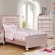 preview thumbnail 10 of 8, Furniture of America Gibson Contemporary Pink 2-Piece Faux Leather Tufted Headboard Panel Bed and Chest Set Twin