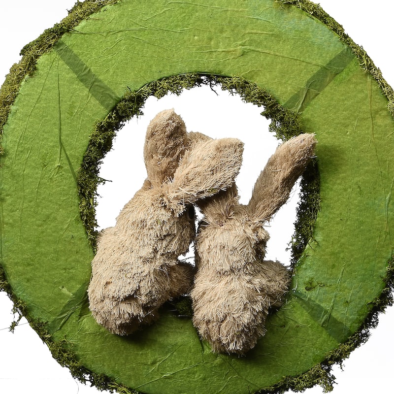 National Tree Company 15 in. Wreath with Rabbits