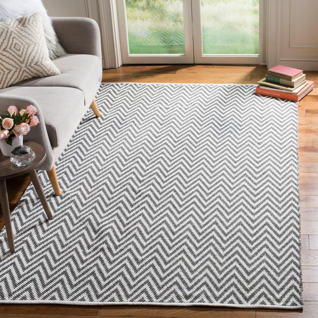 SAFAVIEH, Handmade Flatweave Montauk Oushak Casual Cotton Rug