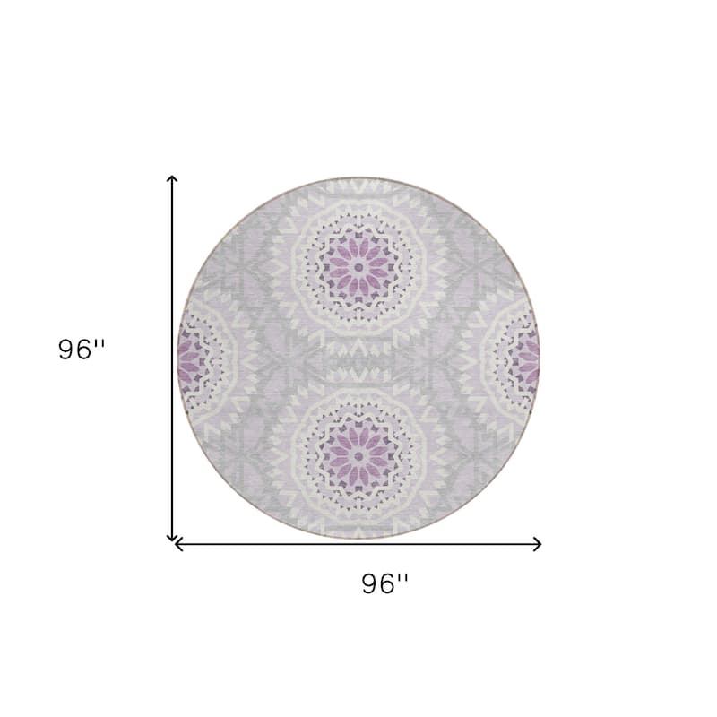 HomeRoots Floral Medallion Transitional Rectangle Outdoor Rug