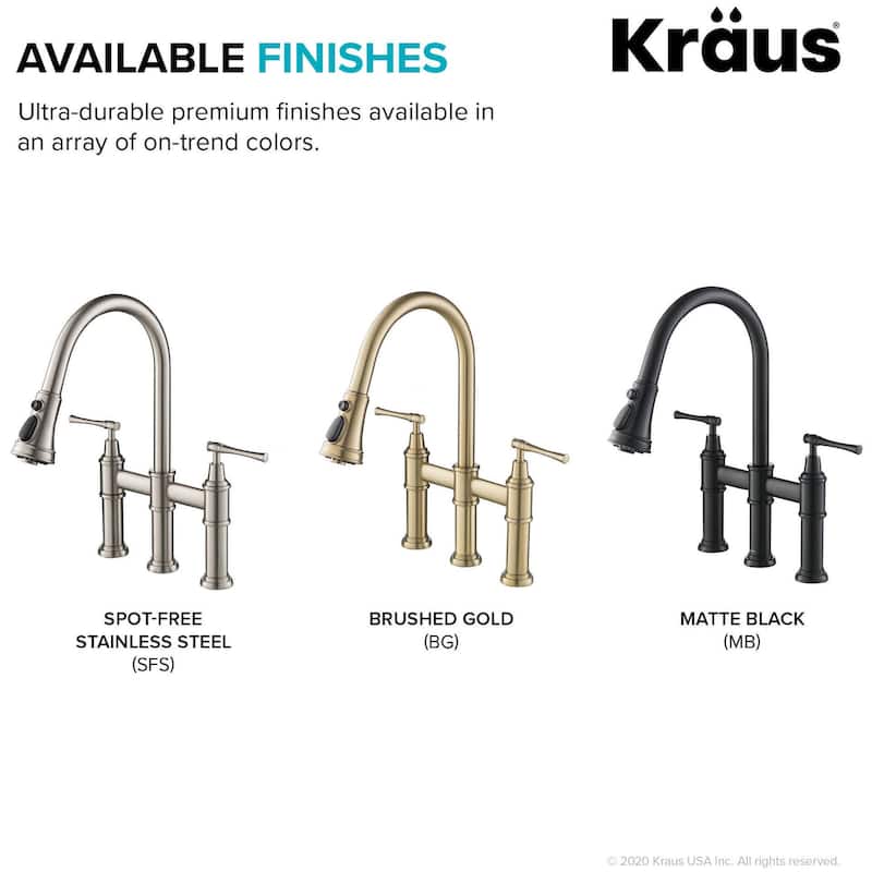Kraus Allyn 1.8 GPM Bridge Pull Down Kitchen Faucet