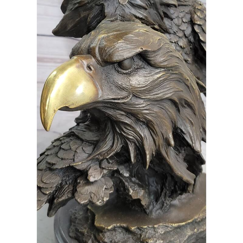 Hand Made Original Miguel Lopez Milo Double Eagle Bronze Sculpture Statue Gift