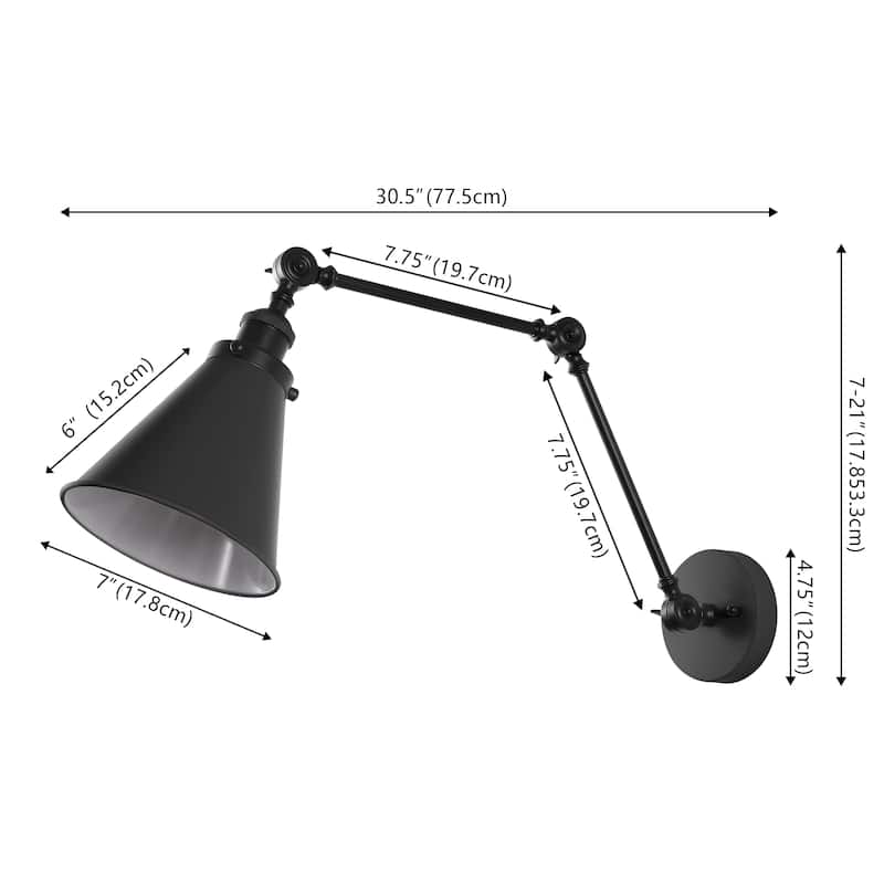 Rover 7" Adjustable Arm Metal LED Wall Sconce by JONATHAN Y