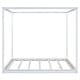 preview thumbnail 12 of 12, King Size Wooden Canopy Bed w/ Support Legs Upholstered Platform Bed Frame No Box Spring Needed, Easy Assembly Floor Bed