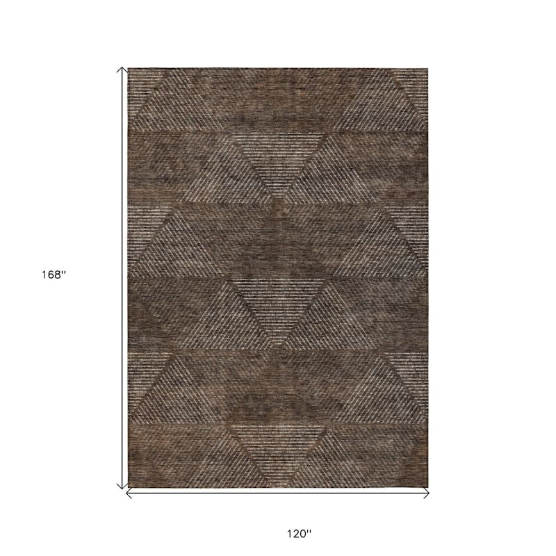 HomeRoots Geometric Transitional Rectangle Outdoor Rug