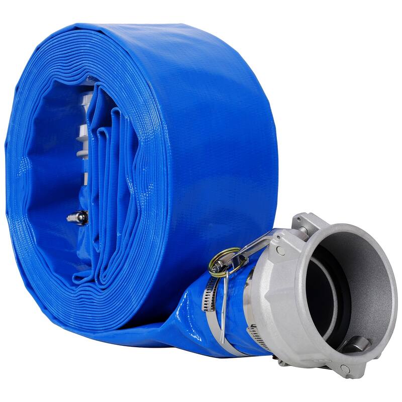 3" Heavy Duty Pool Backwash Hose, Reinforced PVC with Aluminum Camlock - 3x50FT