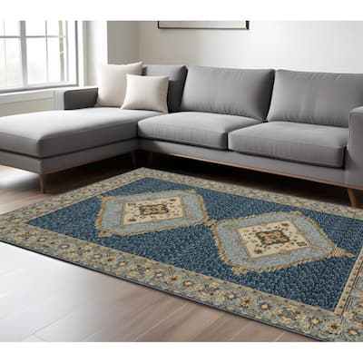 HomeRootsMedallion Bohemian Rectangle Area Rug