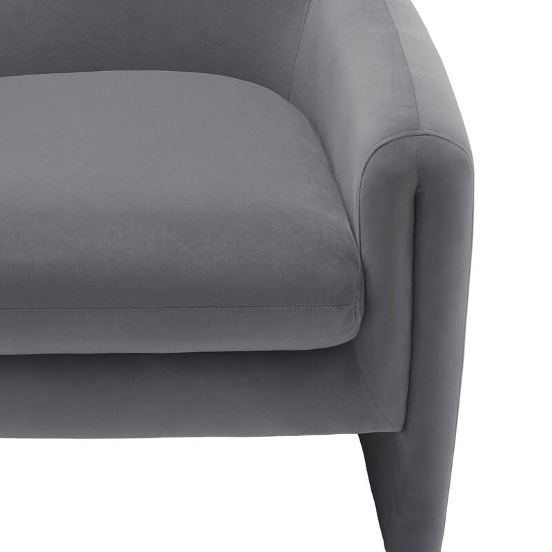 Upholstered Barrel Accent Chair, Low Back Arm Chair(Set of 2)