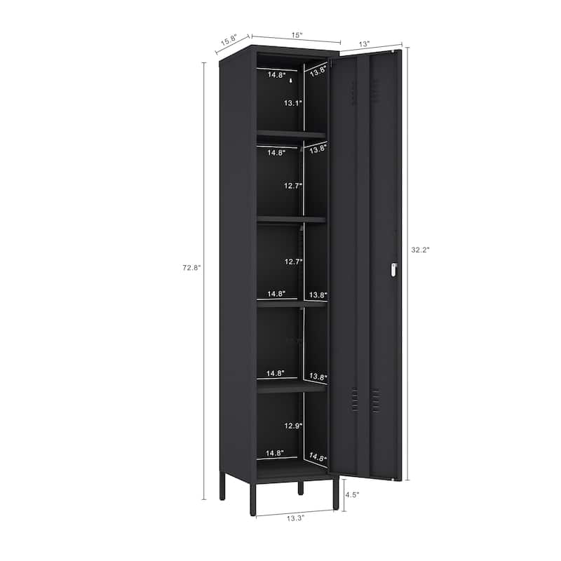 Manhattan Comfort Naomi 15" Metal Storage Cabinet