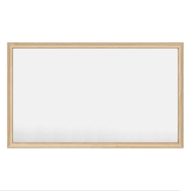 Beveled Metal Rectangle Framed Bathroom Vanity Tempered Glass Mirrors - 60" x 30" - Dark Brown