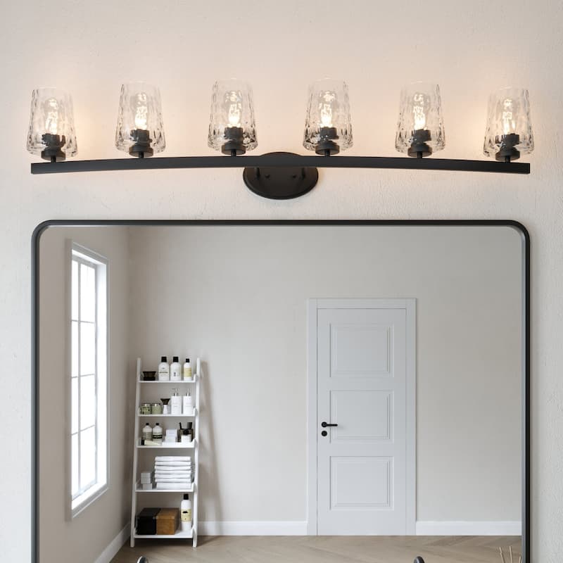 Acroma Modern Bathroom Vanity Light Art Glass Wall Sconce - 6-light