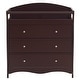preview thumbnail 3 of 14, Solid Wood Changing Table with Three Drawers - N/A Brown