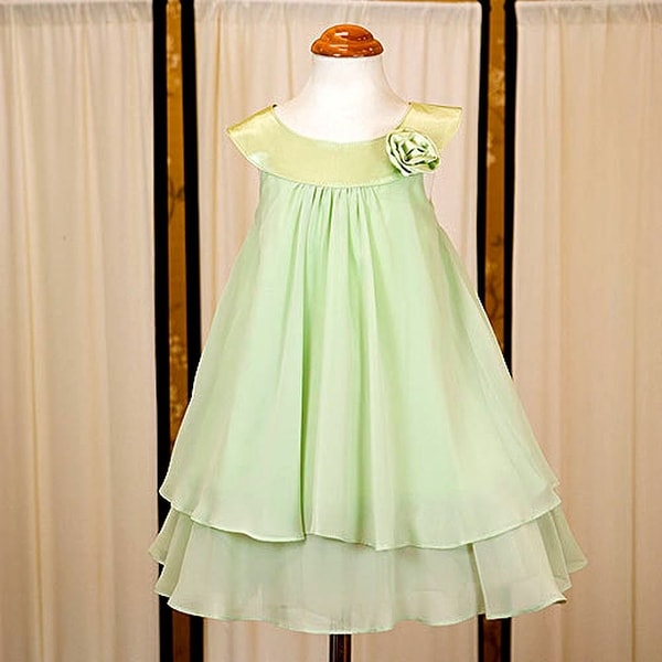 sage flower girl dresses