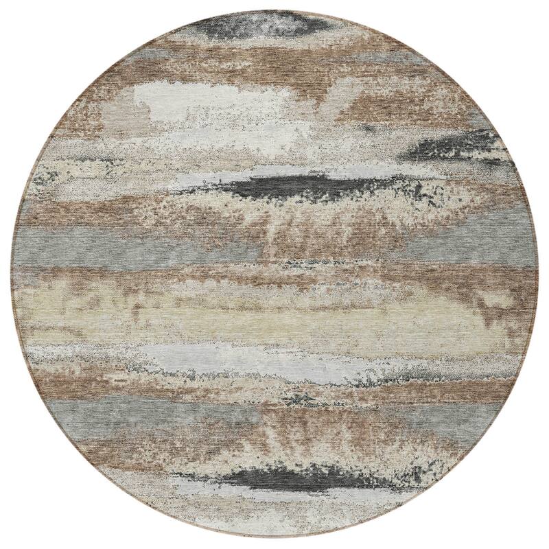 HomeRoots Abstract Transitional Rectangle Outdoor Rug