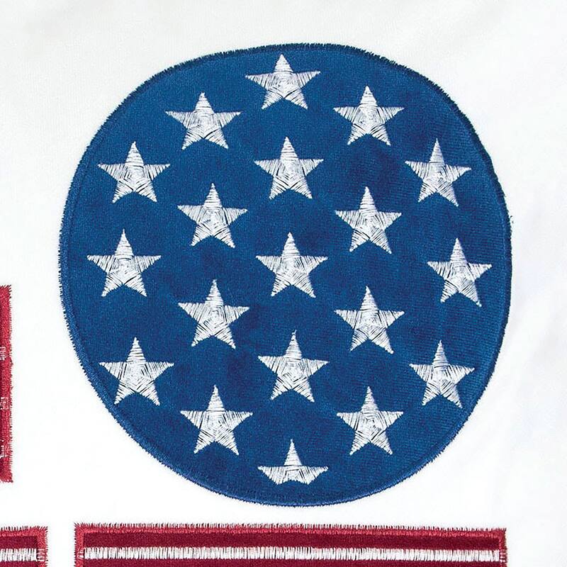 Tamaway Contemporary Patriotic 'Love' Accent Pillows (Set of 2) by Porch & Den