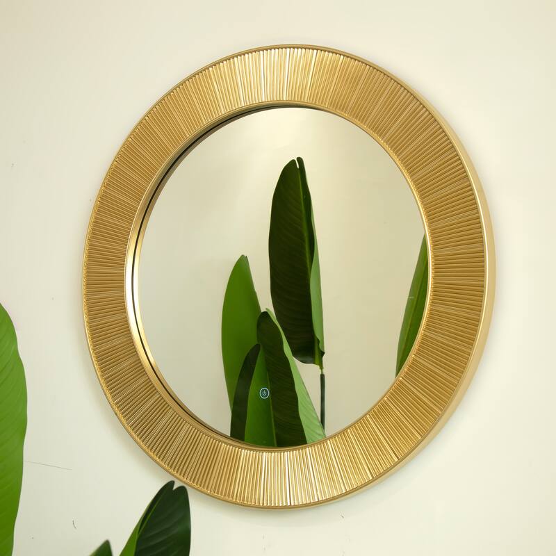 Cyclis Thick Gold Frame PU Art Decorative Mirror - Bathroom, Bedroom, Living Room - Golden,Silver