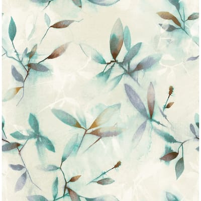 Seabrook Designs Kaylana Watercolor Branches Unpasted Wallpaper