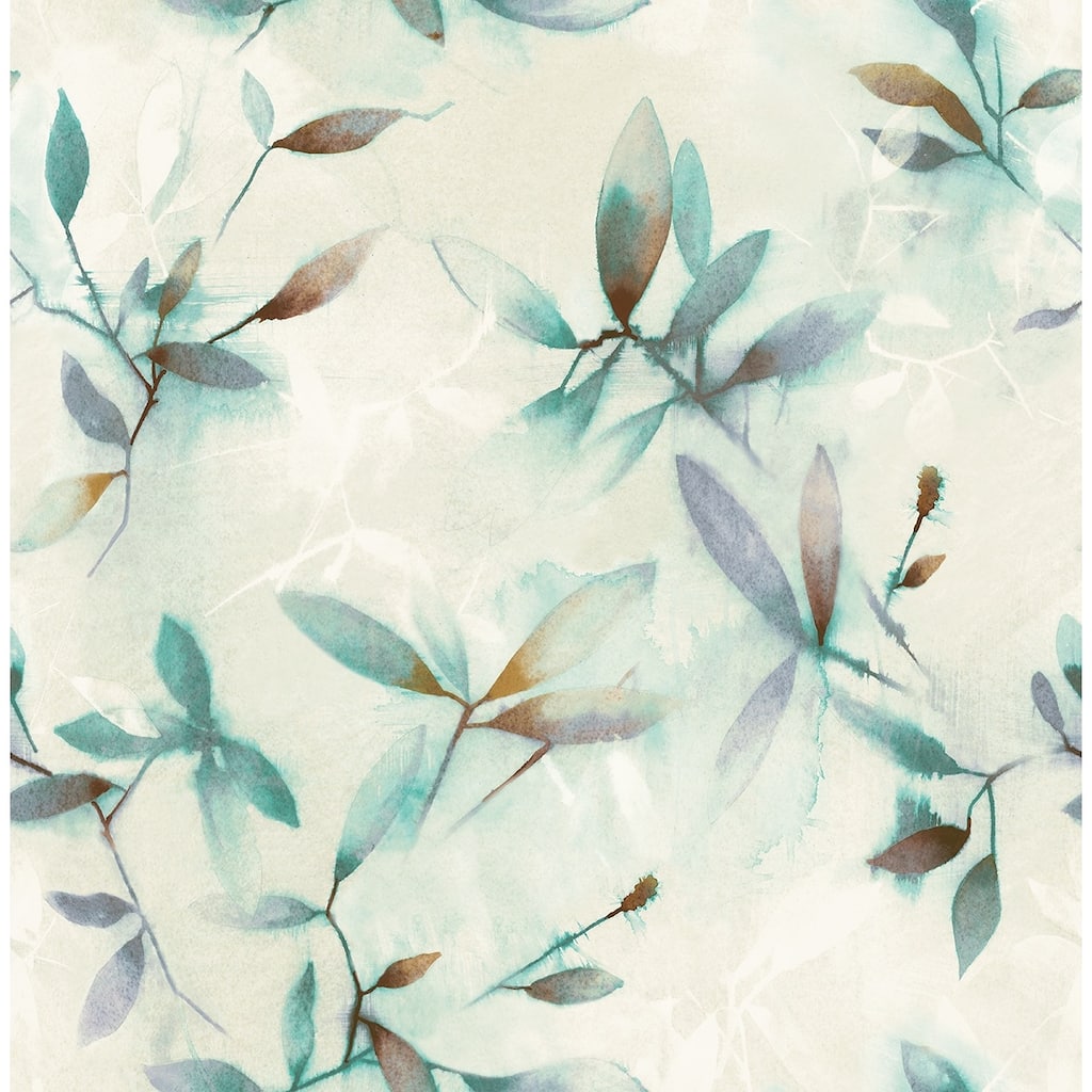 Seabrook Designs Kaylana Watercolor Branches Unpasted Wallpaper