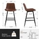 preview thumbnail 14 of 43, LUE BONA Faux Leather Bar Stools Counter Height Stools with Backs and Metal Legs (Set of 4)