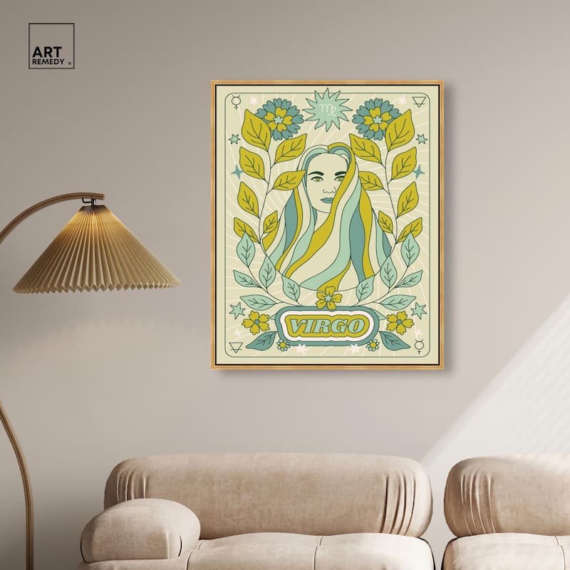 Virgo Stars Card Canvas by Art Remedy