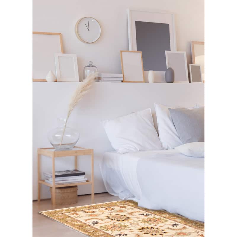 ECARPETGALLERY Hand-knotted Jamshidpour Cream Wool Rug - 3'1 x 5'2
