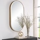 preview thumbnail 4 of 4, Uttermost 09914 Lago 21-1/4" W x 40" H Oval Framed Bathroom Mirror