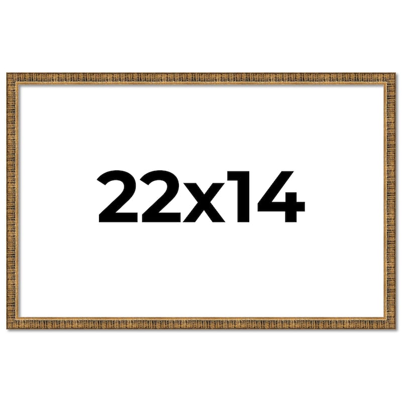 22x14 Frame Black Real Wood Picture Frame Kingsley Gold Distressed Photo Frame with UV Acrylic Foam Board Backing &