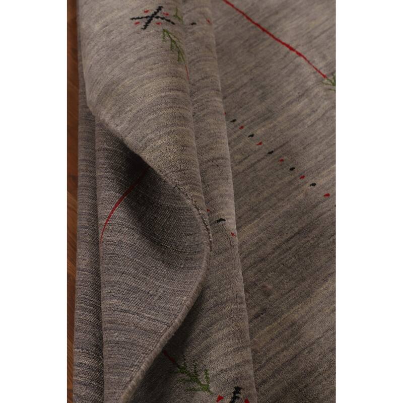 Gabbeh Oriental Area Rug Hand-Knotted Bedroom Wool Carpet - 5'0"x 7'11"