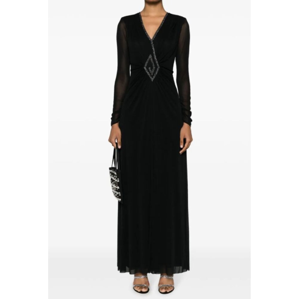 Diane von Furstenberg DVF Women's Aylin Decorative-Stitching Maxi Dress,  Black - Bed Bath & Beyond - 41776882