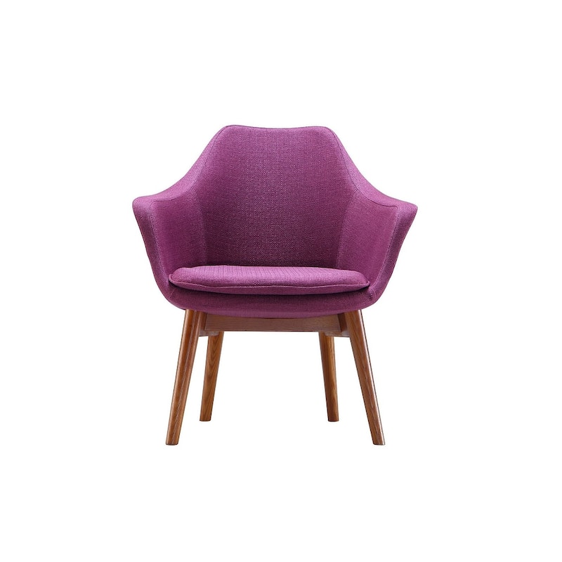 Manhattan Comfort Cronkite Walnut Twill Accent Chair