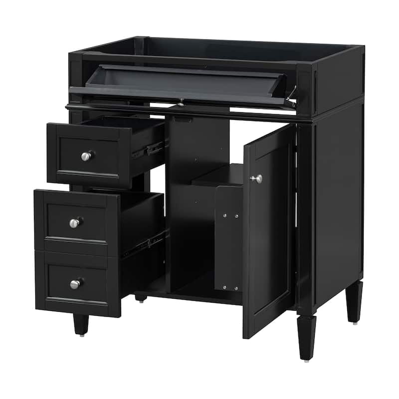 29" Bathroom Vanity with 2 Drawers and Tip-out Drawer (No Sink)