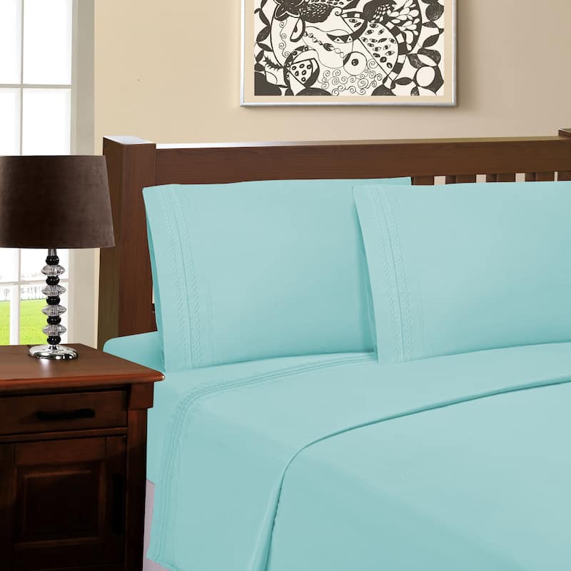 Superior Brushed Microfiber Solid Deep Pocket Sheet Set