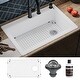 preview thumbnail 3 of 86, Karran Drop-In Quartz 33 in. 1-Hole Single Bowl Kitchen Sink Kit