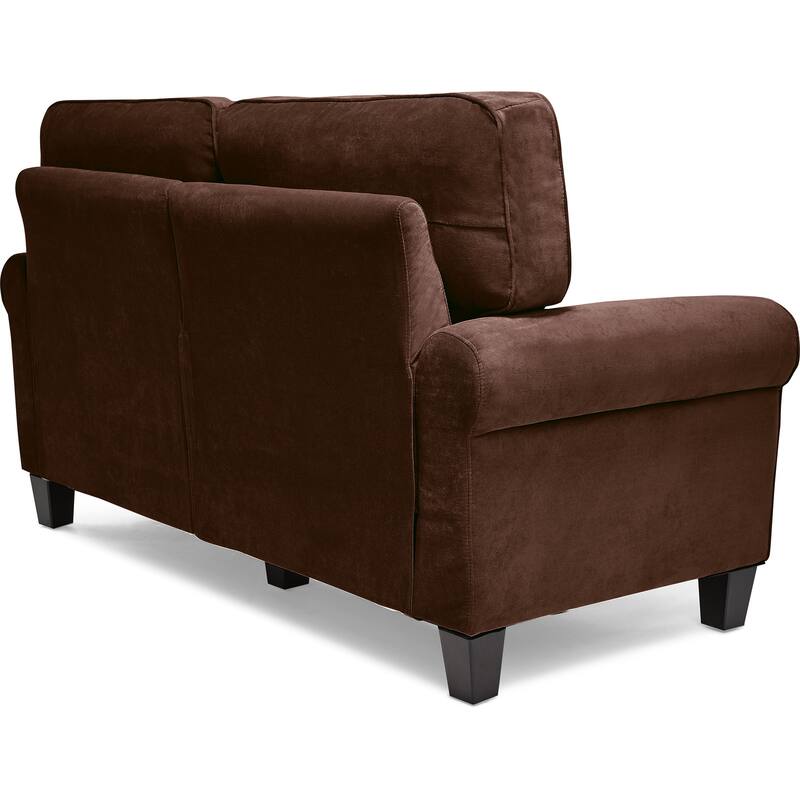 Serta Copenhagen 61" Loveseat for Two People, Pillowed Back Cushions and Rounded Arms, Durable Modern Upholstered Fabric