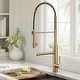 preview thumbnail 73 of 143, Kraus Artec 2-Function Commercial Pulldown Pot Filler Kitchen Faucet KPF-1605 - 26 7/8" Height - BB - Brushed Brass